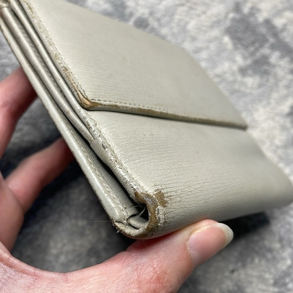 Gucci Leather Piston Lock Jackie Wallet Compact Ivory Gray - Picture 6 of 17